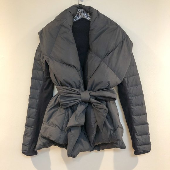 lululemon athletica Jackets & Blazers - Lululemon Down To The Studio Grey Wrap Puffer Coat Women's Small